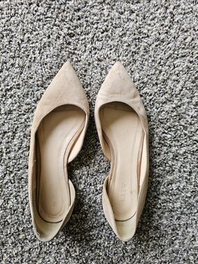 J.Crew Women's Nude Suede Pointed Toe Flats